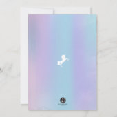Unicorn Baby Foto Eerste verjaardag Kaart (Achterkant)