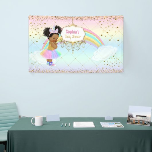 Unicorn Baby shower banner (Beurs)