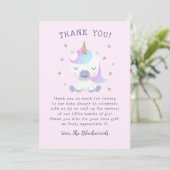 Unicorn Baby shower Bedankkaart (Staand voorkant)