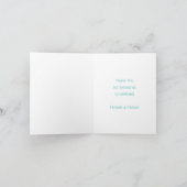 Unicorn Baby shower Bedankkaart (Binnen)