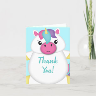 Unicorn Baby shower Bedankkaart