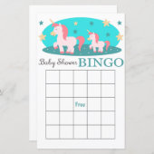 Unicorn baby shower bingo (Voorkant / Achterkant)