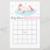 Unicorn baby shower bingo card, Unicorn bingo (Voorkant)