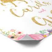 Unicorn Baby shower Birthday Gifts and Kaarten Poster (Hoek)