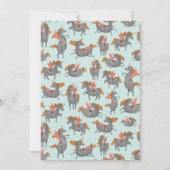 Unicorn | BABY SHOWER | Blauw | Uitnodiging (Achterkant)