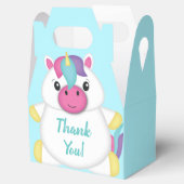 Unicorn Baby shower Blauwgroen Bedankdoosjes (Geopend)