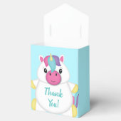 Unicorn Baby shower Blauwgroen Bedankdoosjes (Geopend)