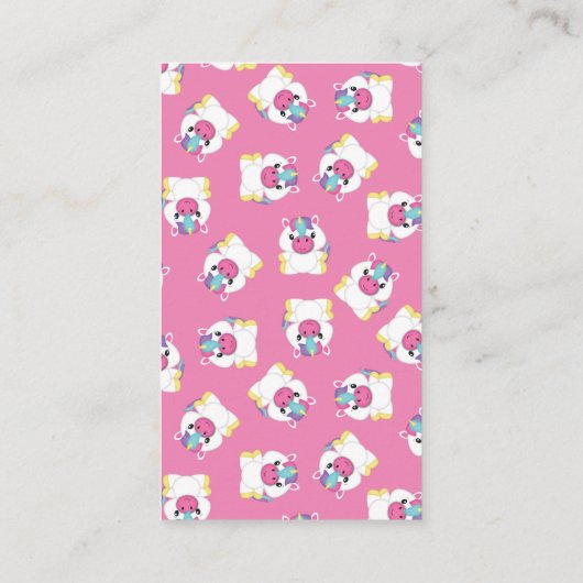 Unicorn Baby shower Books for Baby Informatiekaartje (Achterkant)