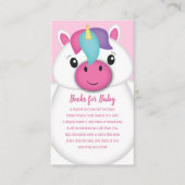 Unicorn Baby shower Books for Baby Informatiekaartje (Voorkant)