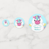 Unicorn Baby shower Confetti (Achterkanten)