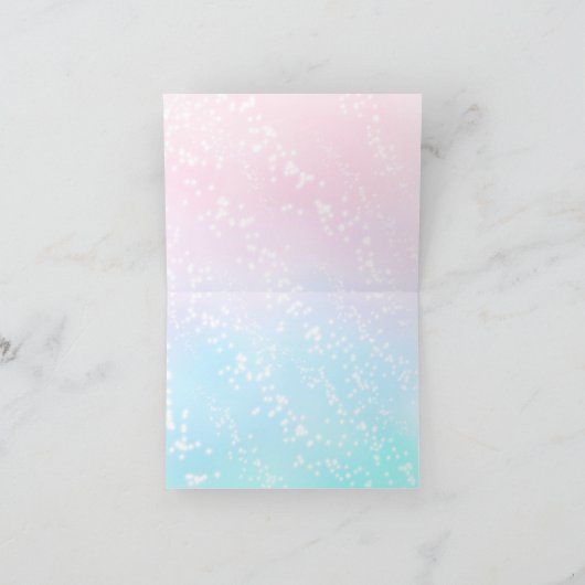 Unicorn Baby shower Dank u wel Bedankkaart (Binnen)