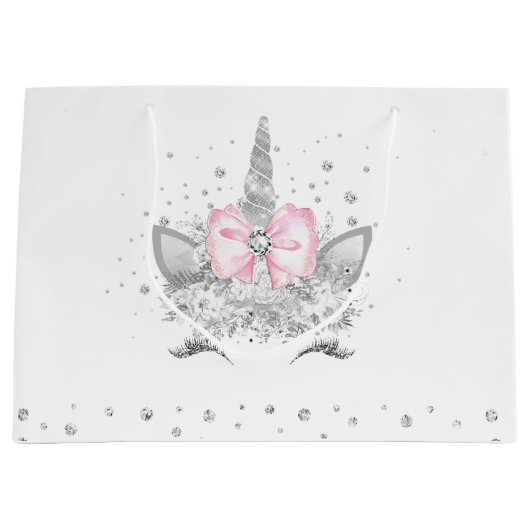 Unicorn Baby shower Groot Cadeauzakje (Voorkant)