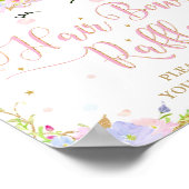 Unicorn Baby shower Hair Bow Raffle Sign Poster (Hoek)