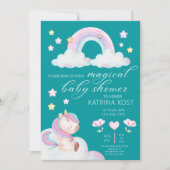 Unicorn Baby Shower Invitaties Kaart (Voorkant)