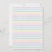 Unicorn Baby Shower Invitaties Kaart (Achterkant)