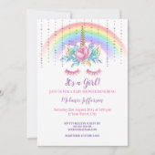 Unicorn Baby Shower Invitaties Kaart (Voorkant)