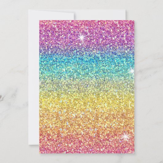 Unicorn Baby Shower Invitaties Kaart (Achterkant)