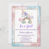 Unicorn Baby Shower Invitaties Kaart (Voorkant)