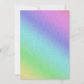 Unicorn Baby Shower Invitaties Kaart (Achterkant)