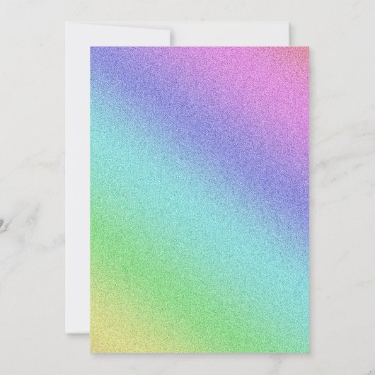 Unicorn Baby Shower Invitaties Kaart (Achterkant)