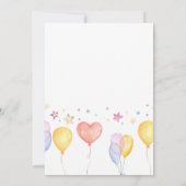 Unicorn Baby shower Invitation | Het is een meisje Kaart (Achterkant)