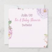 Unicorn Baby shower Invitation Kaart (Achterkant)