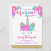 Unicorn Baby shower Invitation Magical Baby shower Kaart (Voorkant)