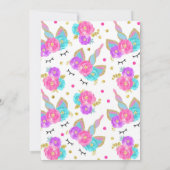 Unicorn Baby shower Invitation Magical Baby shower Kaart (Achterkant)