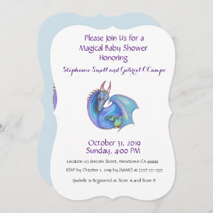 Unicorn Baby shower Invitation Rainbow Aangepast r Kaart