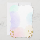 Unicorn Baby shower Invitation roze Gold Magical Kaart (Achterkant)