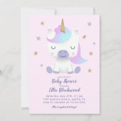 Unicorn Baby shower Kaart (Voorkant)