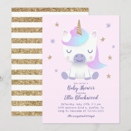 Unicorn Baby shower Kaart