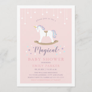 Unicorn Baby shower Kaart