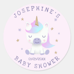 Unicorn Baby shower Magical Ronde Sticker