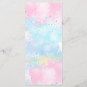 Unicorn Baby Shower Menu's (Achterkant)