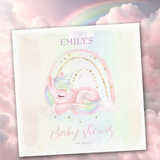 Unicorn Baby shower Paper Napkins Servet