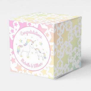 Unicorn Baby shower Pastel Rainbow Cute Bedankdoosjes
