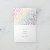 Unicorn Baby shower Pastel Rainbow Cute Bedankkaart (Binnen)