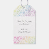 Unicorn Baby shower Pastel Rainbow Cute Cadeaulabel (Achterkant)