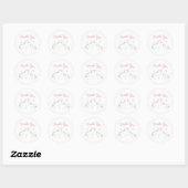 Unicorn Baby shower Pastel Rainbow Cute Ronde Sticker (Vel)