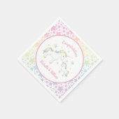 Unicorn Baby shower Pastel Rainbow Cute Servet (Hoek)