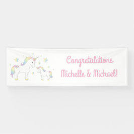 Unicorn Baby shower Pastel Rainbow Cute Spandoek