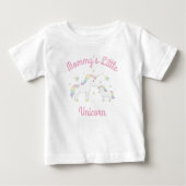 Unicorn Baby shower Pastel Regenboog (Voorkant)