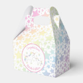 Unicorn Baby shower Pastel Regenboog Bedankdoosjes (Achterkant)