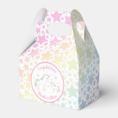 Unicorn Baby shower Pastel Regenboog Bedankdoosjes (Voorkant Zijde)