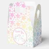 Unicorn Baby shower Pastel Regenboog Bedankdoosjes (Geopend)