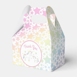 Unicorn Baby shower Pastel Regenboog Bedankdoosjes