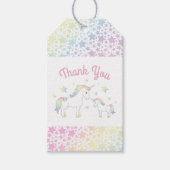 Unicorn Baby shower Pastel Regenboog Cadeaulabel (Voorkant)
