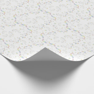 Unicorn Baby shower Pastel Regenboog Cadeaupapier