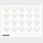 Unicorn Baby shower Pastel Regenboog Hart Sticker (Vel)